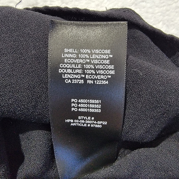 Aritzia Sundeh Sun Deh Black Dress Sleeveless Side Zip Deep V Neck Size S - Picture 9 of 12